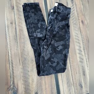 Free people black camo skinny jeans jeggings